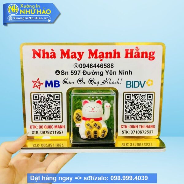 bảng mã qr alu tráng gương