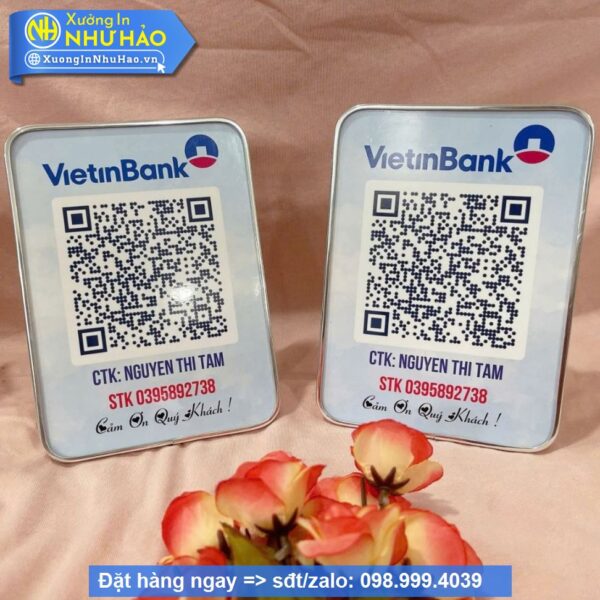 Bảng mã qr khung tráng gương