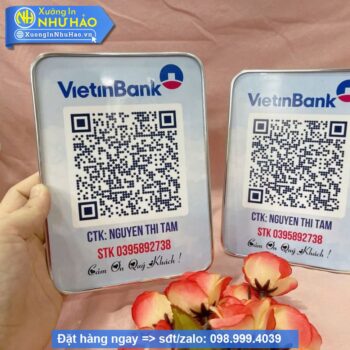 Bảng mã qr khung tráng gương