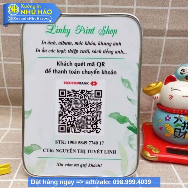 Bảng mã qr khung tráng gương