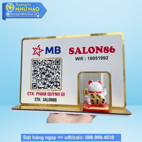 bảng mã qr alu tráng gương