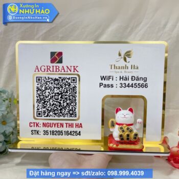 bảng mã qr alu tráng gương