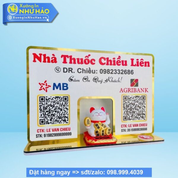 bảng mã qr alu tráng gương