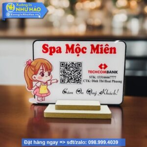 bảng mã qr để bàn