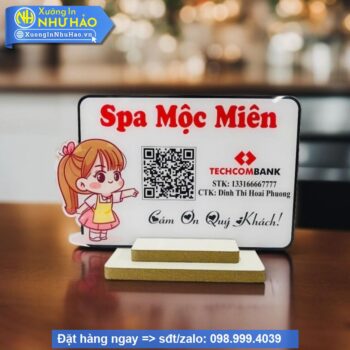 bảng mã qr để bàn