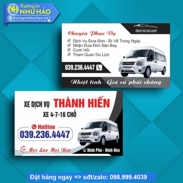 card visit xe dịch vụ