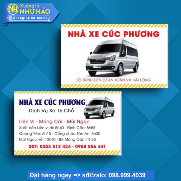 card visit xe dịch vụ