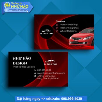 card visit xe dịch vụ