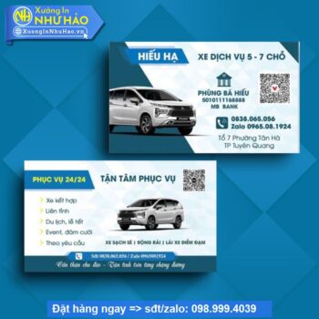 card visit xe dịch vụ