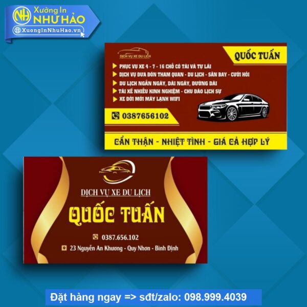 card visit xe dịch vụ