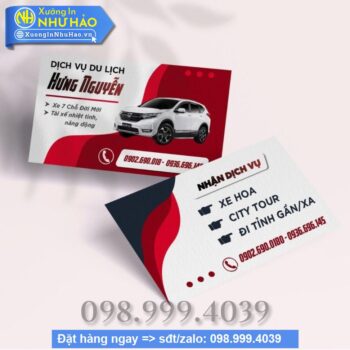 card visit xe dịch vụ