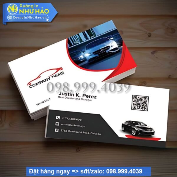 card visit xe dịch vụ