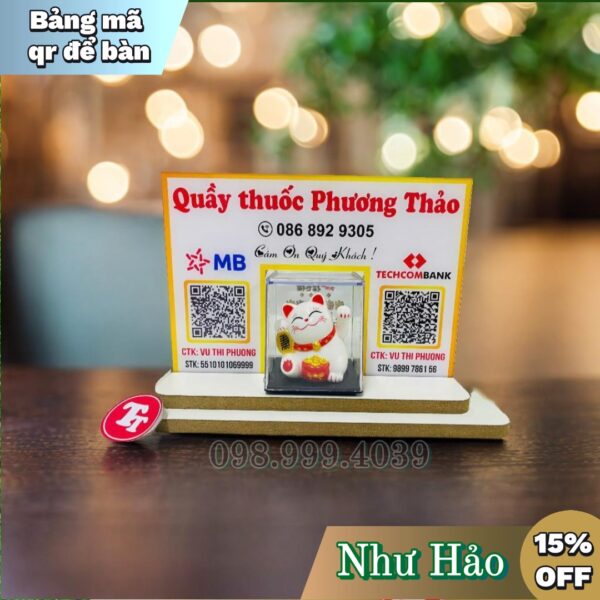 Bảng Số Tài Khoản + Mã QR Code - Mica - Hình ảnh 6