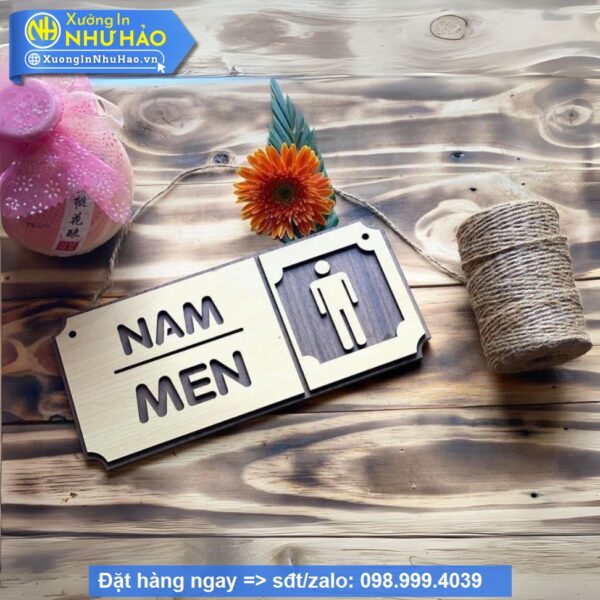 Bảng Gỗ Decor Trang Trí Treo Tường , Cửa, Wc