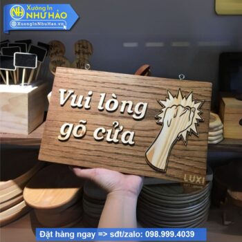 Bảng Gỗ Decor Trang Trí Treo Tường , Cửa, Wc