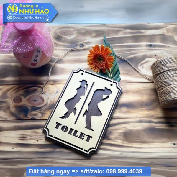 Bảng Gỗ Decor Trang Trí Treo Tường , Cửa, Wc