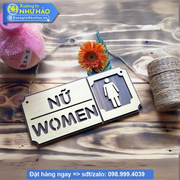Bảng Gỗ Decor Trang Trí Treo Tường , Cửa, Wc