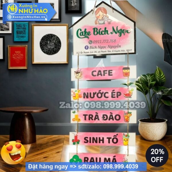 Bảng Hiệu Treo Tên Shop