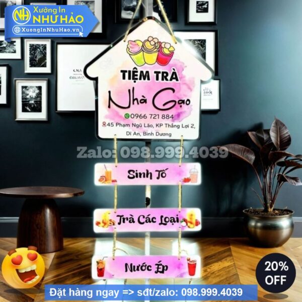 Bảng Hiệu Treo Tên Shop