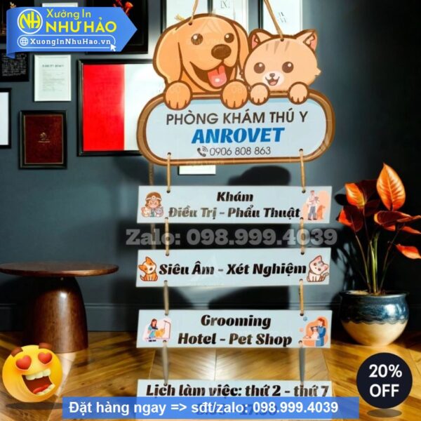 Bảng Hiệu Treo Tên Shop