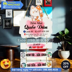 Bảng Hiệu Treo Tên Shop