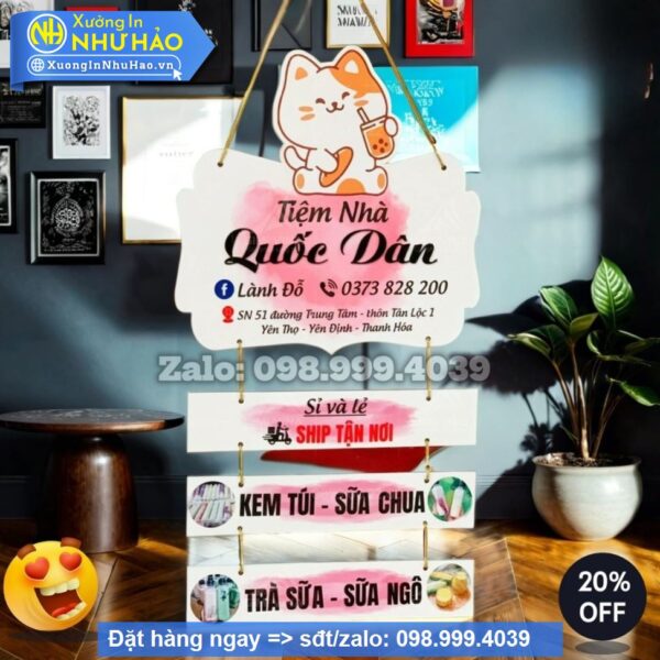Bảng Hiệu Treo Tên Shop