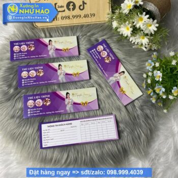In Thẻ Liệu Trình Spa Chuyên Nghiệp: Giải Pháp Marketing Hiệu Quả Cho Spa