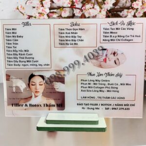 Menu bảng giá dịch vụ