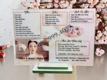 Menu bảng giá dịch vụ