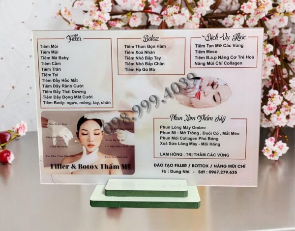 Menu bảng giá dịch vụ