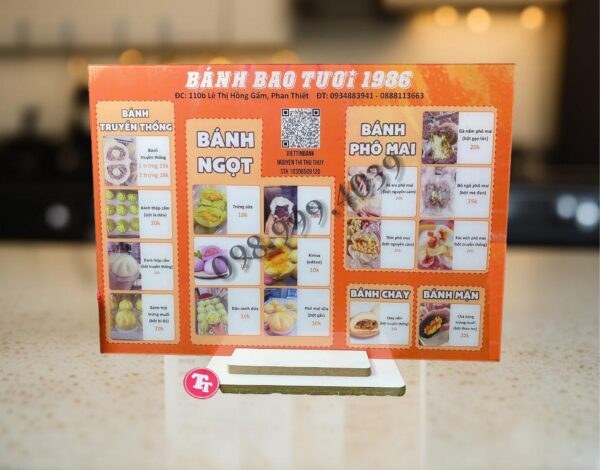 In menu quán giá rẽ - thiết kế theo yêu cầu