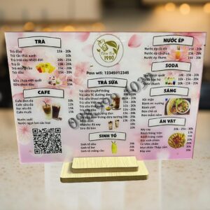 In menu quán giá rẽ - thiết kế theo yêu cầu