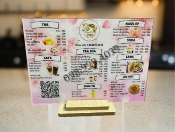 In menu quán giá rẽ - thiết kế theo yêu cầu