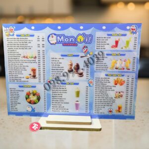 In menu quán giá rẽ - thiết kế theo yêu cầu