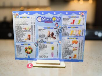 In menu quán giá rẽ - thiết kế theo yêu cầu