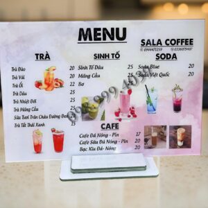 In menu quán giá rẽ - thiết kế theo yêu cầu