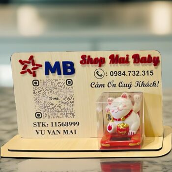 bảng gỗ mã qr code