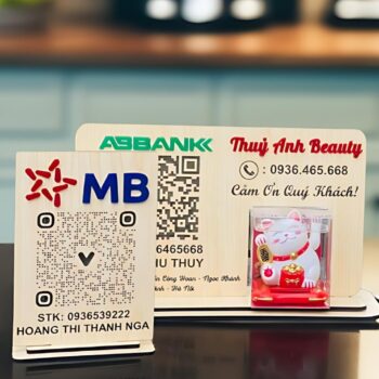 bảng gỗ mã qr code