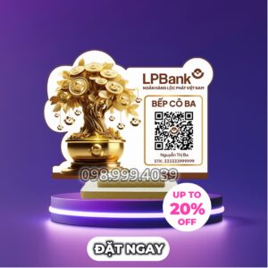 Bảng mã qr code để bàn bằng mica