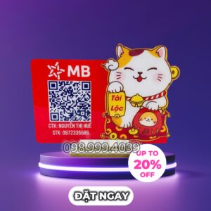 Bảng mã qr code để bàn bằng mica