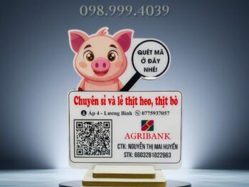 Bảng mã qr code để bàn bằng mica