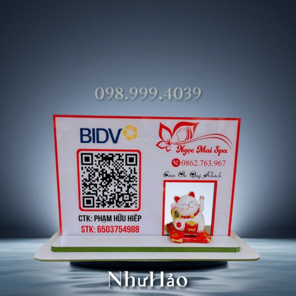 Bảng mã qr code để bàn bằng mica