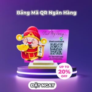 Bảng mã qr code để bàn bằng mica