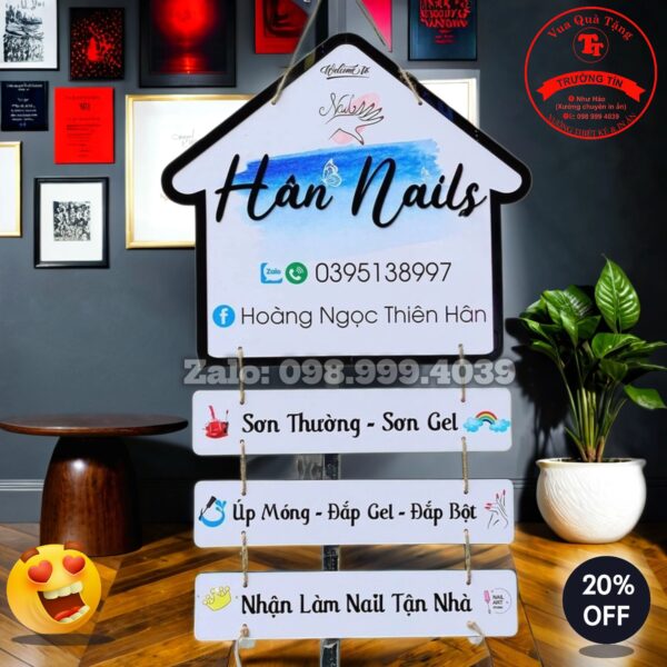 bảng treo tên shop nhiều thanh