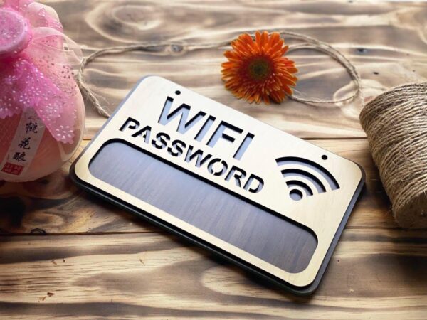 bảng gỗ decor, bảng gỗ treo tường, bảng gỗ password wifi, bảng gỗ WC