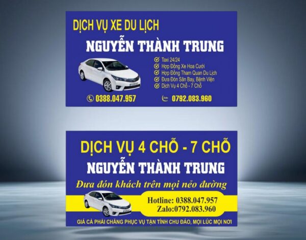 Danh thiếp xe dịch vụ