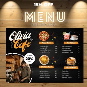 In Menu Nhà Hàng, Quán Cafe