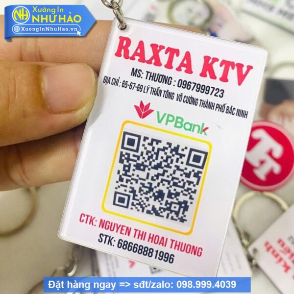 móc khóa mã qr