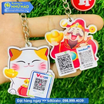 móc khóa mã qr