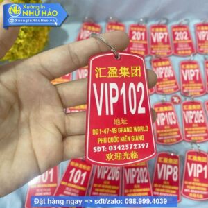 móc khóa số phòng nhà nghỉ khách sạn